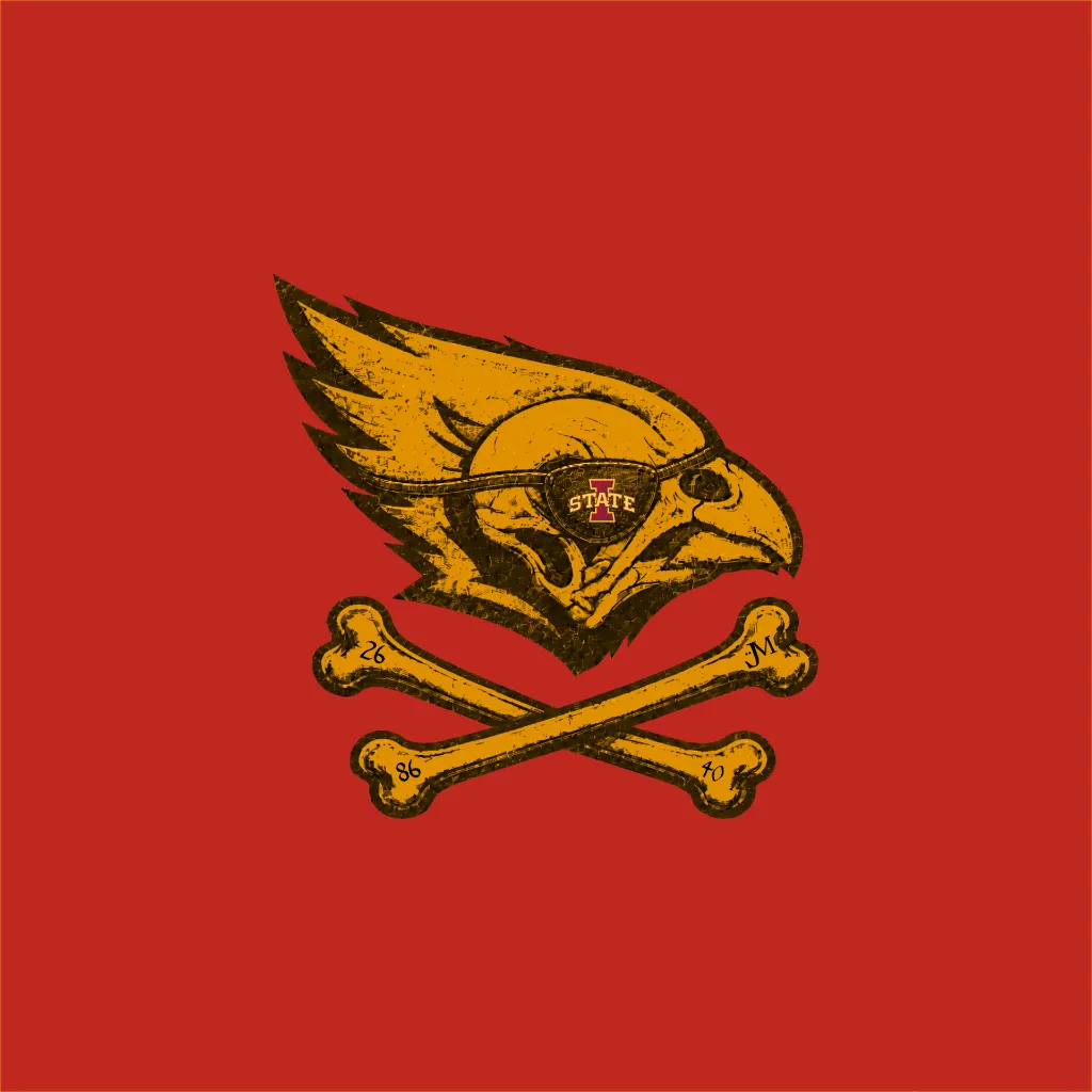 ISU Pi 1 - gold on red polo logo.webp