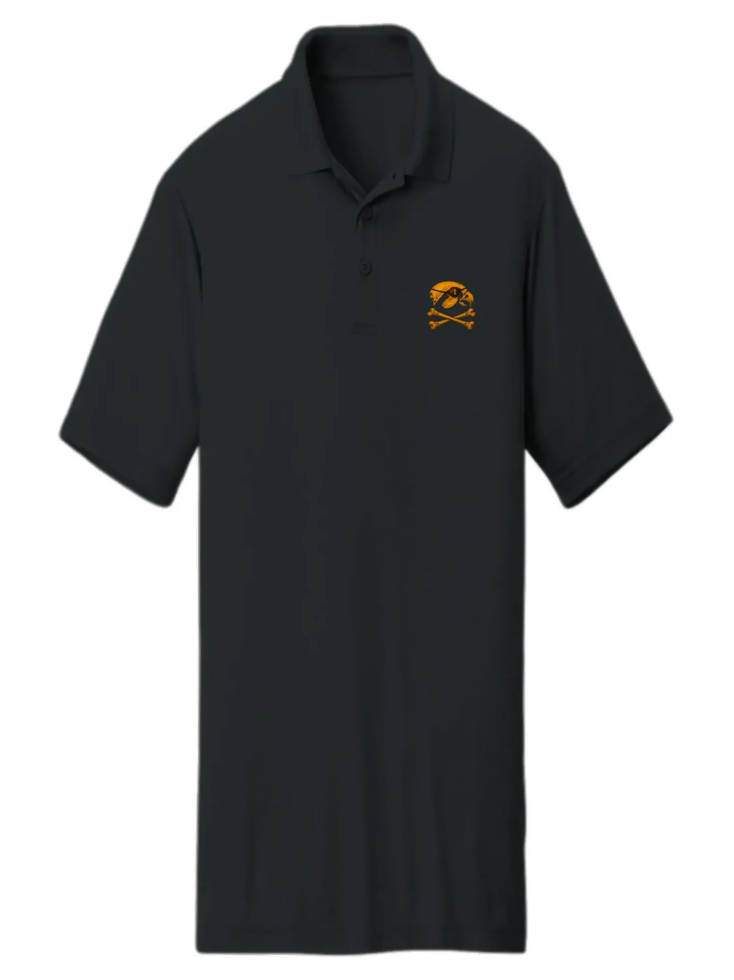Etched Pirate Raptor Polo | Gold on Black (XS)