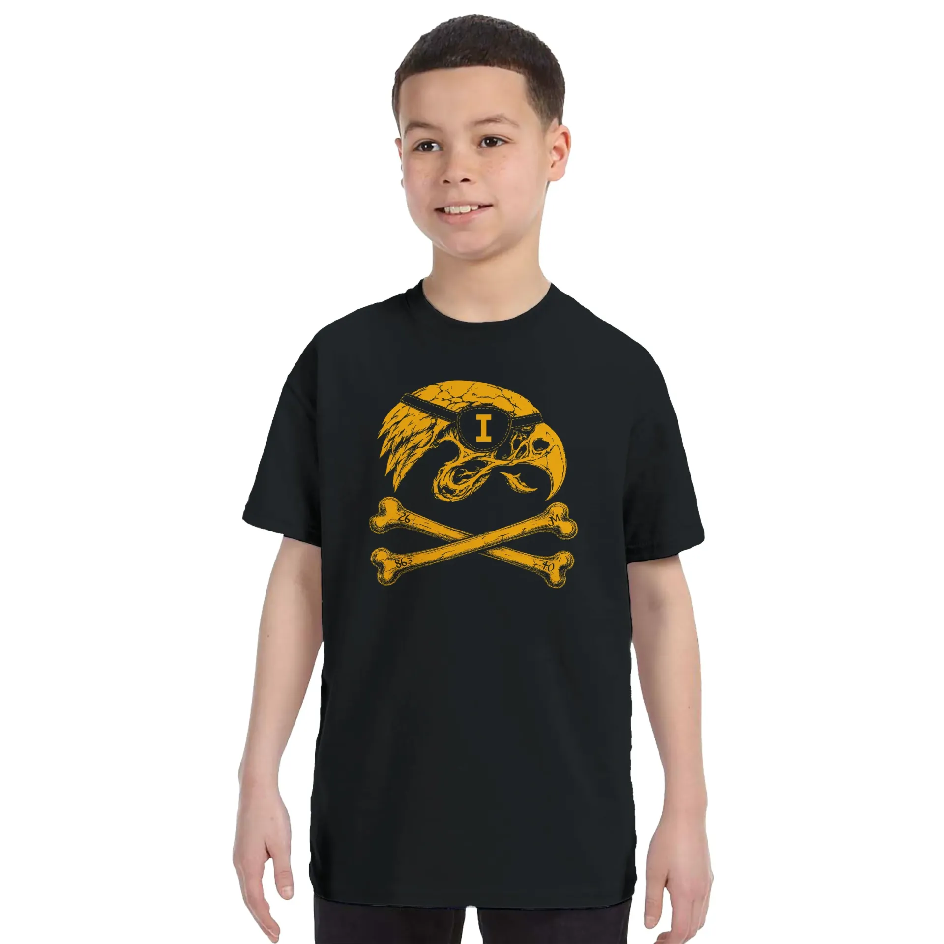 Pirate Raptor Kids Crewneck T-shirt